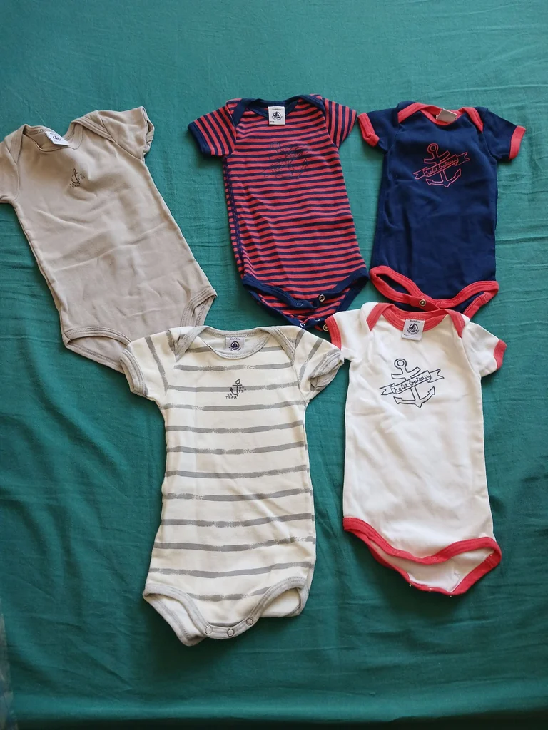 Lot 5 bodies petit bateau 